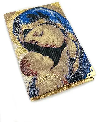 Bloc de Notas de Icono de Tapiz de Virgen María y Cristo, Diario de Oración, para Entrantes de Gratitud Diaria, Frase de Agradecimiento de 5 1/2 Pulgadas, Regalo Religioso para Mujeres, Hombres, Niños  