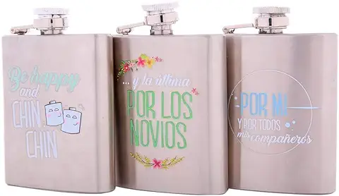 Petaca de Metal Frases Divertidas (Precio Individual) - Petacas Detalles Originales Invitados de Bodas, Regalos Comuniones y Recuerdos para Cumpleaños Infantiles Petaca de Metal Frases Divertidas (Precio Individual) - Petacas Detalles Originales Invitados de Bodas, Regalos Comuniones y Recuerdos para Cumpleaños Infantiles