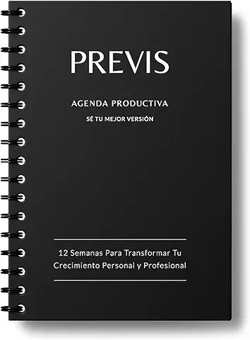 Previs Agenda Productiva y Organizadora Diaria, Semanal y Mensual con Objetivos, Propósitos y Retos - Agenda Empresarial y Personal - Crecimiento Personal y Profesional  