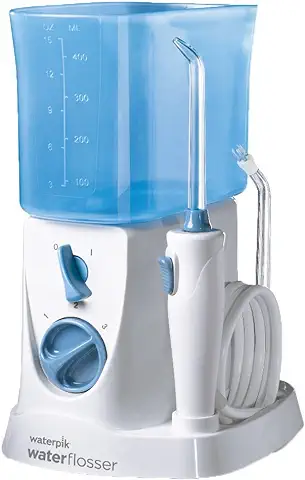 Waterpik Nano Irrigador Bucal Portátil con 3 Posiciones de Presión de Agua, óptimo para Viajar y Baños Pequeños, Eliminación de Placa Dental (WP-250EU)  